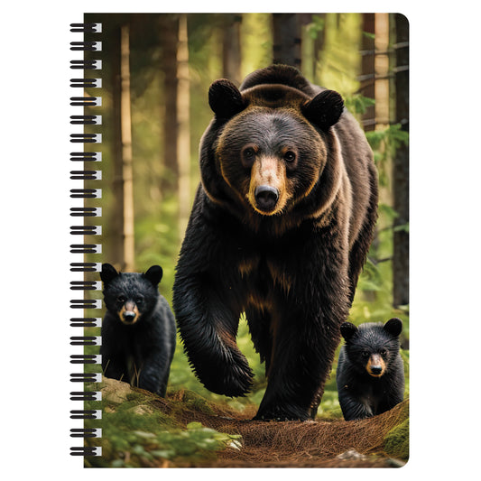 3D LiveLife Notebooks - Black Bear Family Stroll