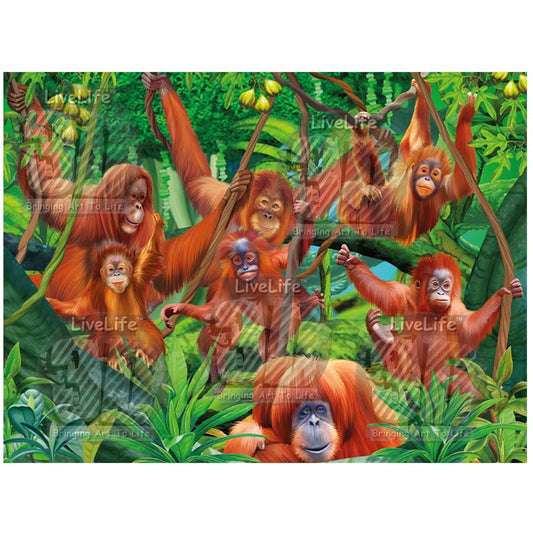 3D LiveLife Pictures - Orangutan Swinging