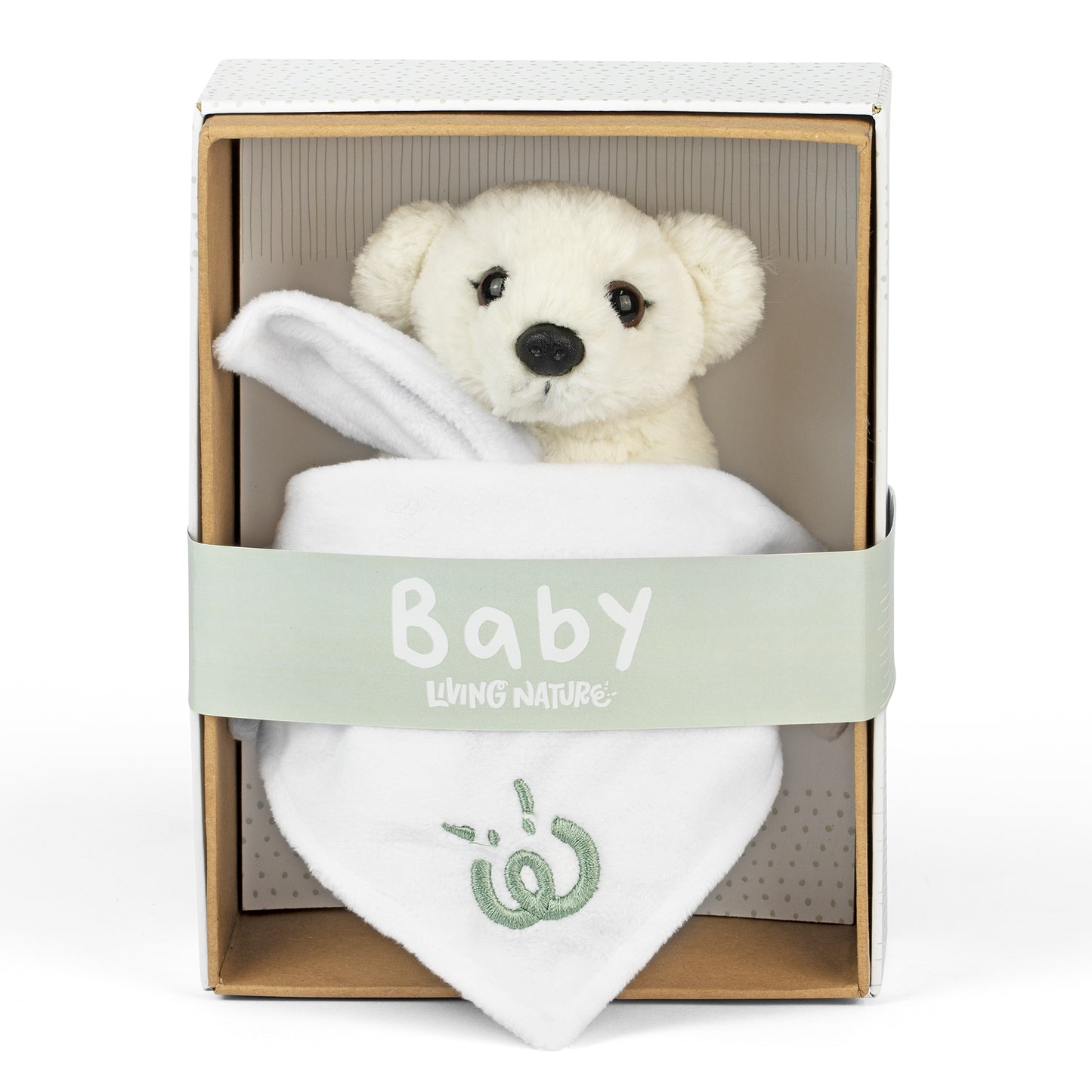 AN774 Baby Polar Bear with Blanket 17cm