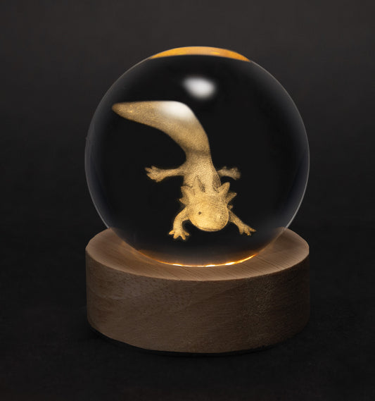 Crystal Silhouettes Globes - Axolotyl
