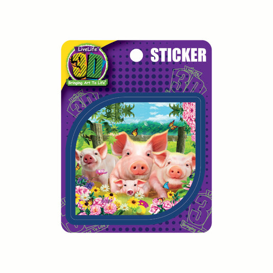 3D LiveLife Stickers - Pig Pen