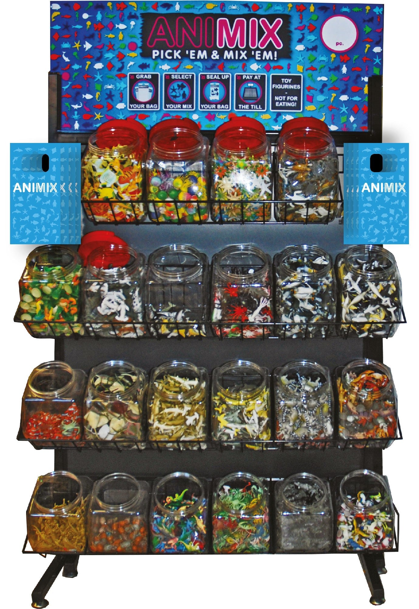 Animix Display - 22 Container Floor Stand