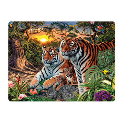 3D LiveLife Postcards - Tiger Family
