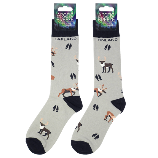 Reindeer Tracks 35-40 Socks Grey FIN LAP