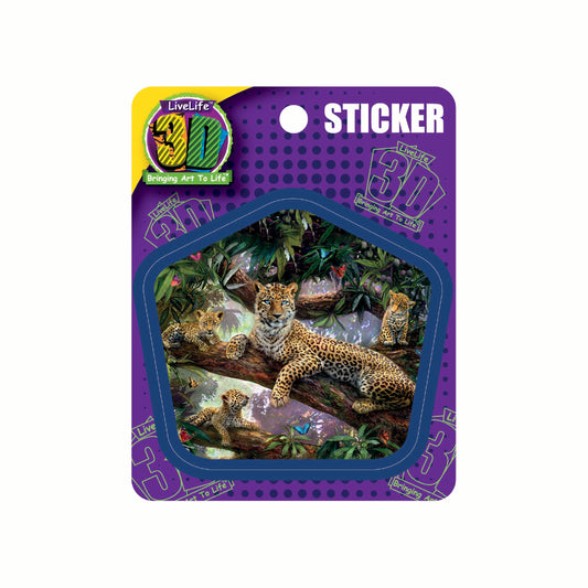 3D LiveLife Stickers - Treetop Leopards
