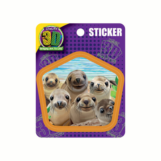 3D LiveLife Stickers - Sea Lion Snap