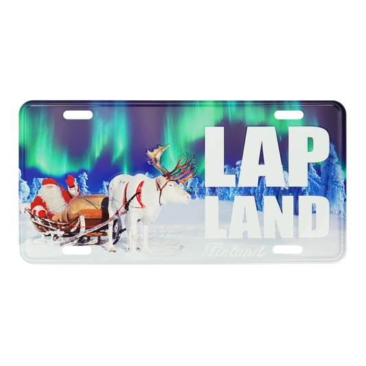Santa Claus Sleigh License Plate LAP FIN 30 x 15 cm