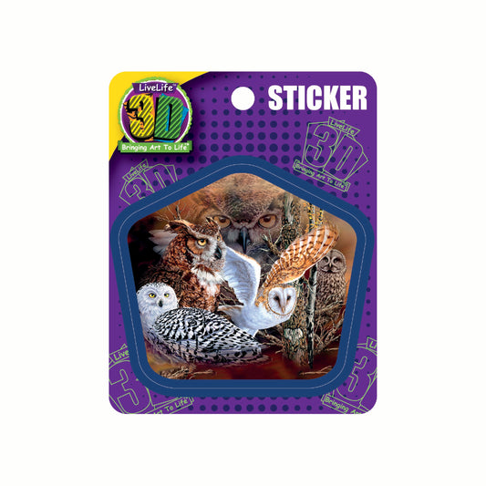 3D LiveLife Stickers - Owl Woods