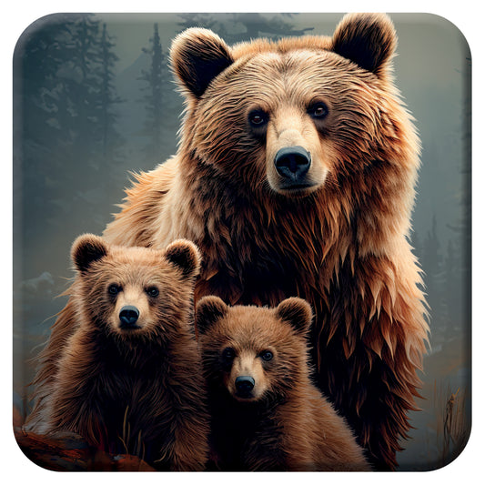 3D LiveLife Coasters - The Three Grizzly Bears