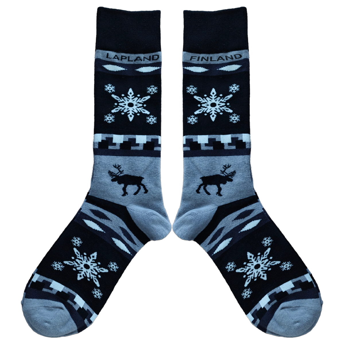 Reindeer Tracks 40-46 Socks Black FIN LAP