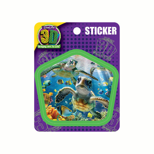 3D LiveLife Stickers - Sea Turtle Trio