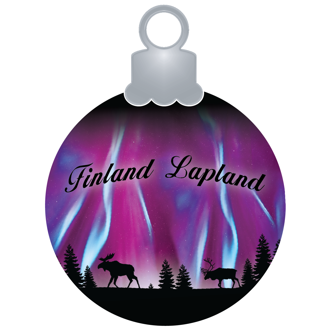 Christmas Ball Aurora Borealis Purple