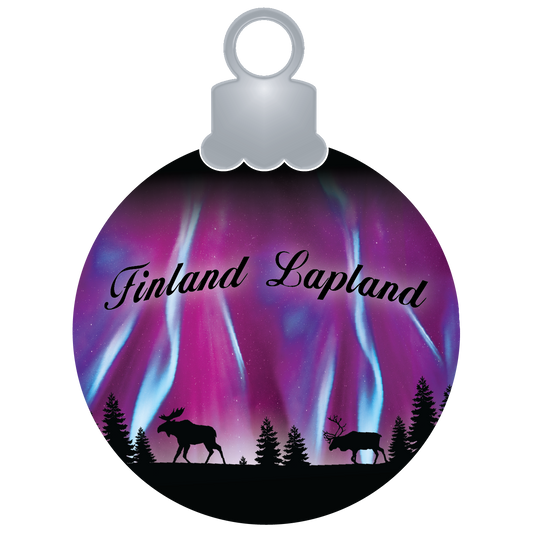 Christmas Ball Aurora Borealis Purple