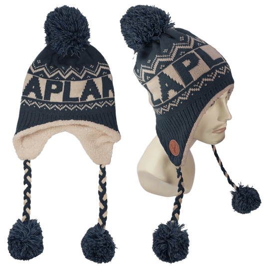 Fluffy Earflap Beanie Midnight Navy LAP