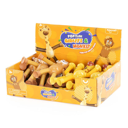NV655 Pop Tube Giraffe & Monkey
