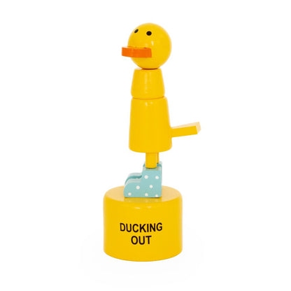 WD352F Ducking Out Push Puppet FSC 100%