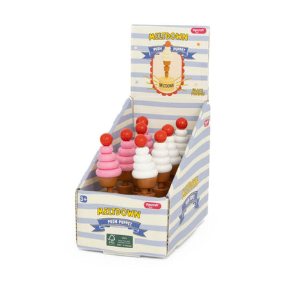 WD353F Meltdown Ice Cream Push Puppet FSC 100%