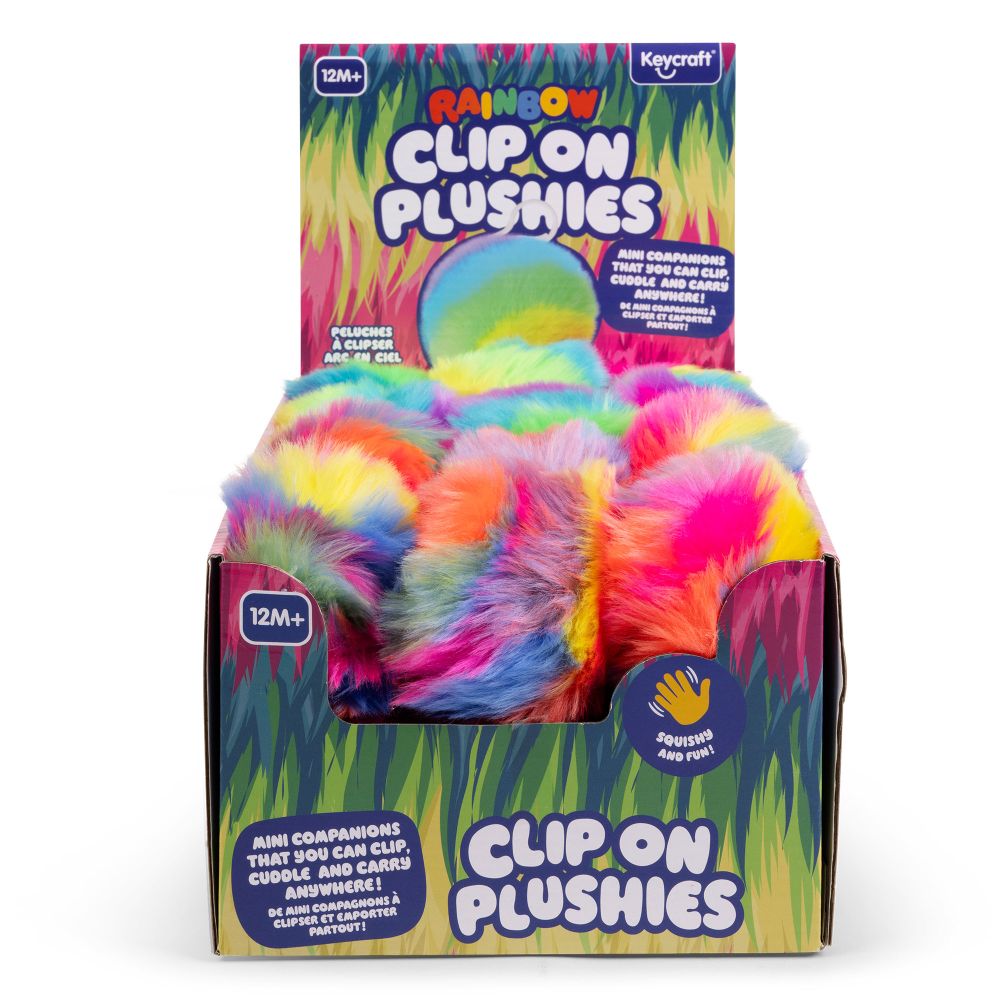 FP12RAK Rainbow Fluff Clip &amp; Cuddle