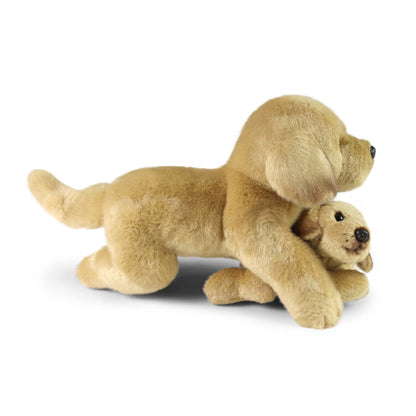Plush Labrador Retriever with pup 31cm