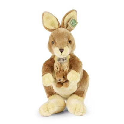 Plush kangaroo with baby 37cm