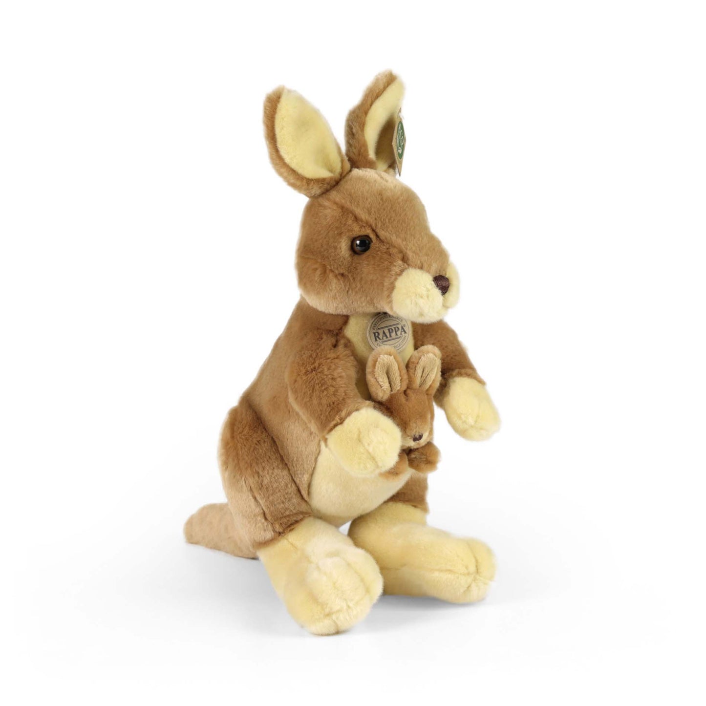 Plush kangaroo with baby 37cm