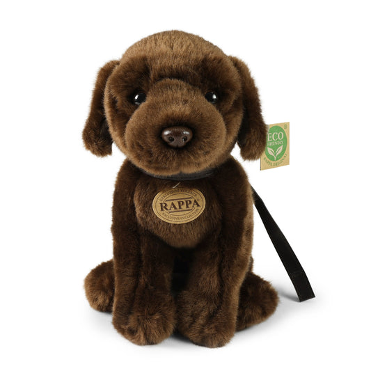 Plush Labrador Retriever with leash 25 cm