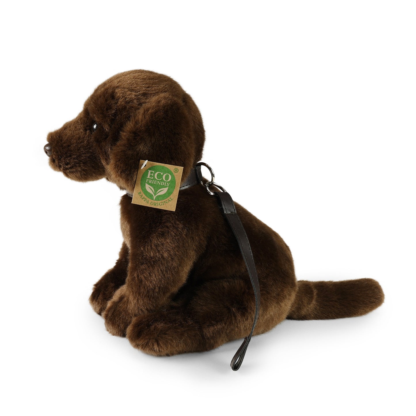 Plush Labrador Retriever with leash 25 cm