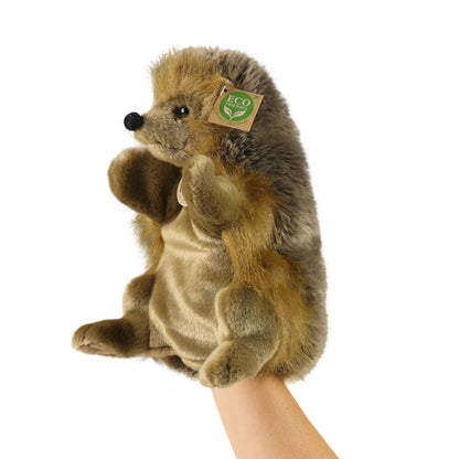 Plush hedgehog hand puppet 25 cm