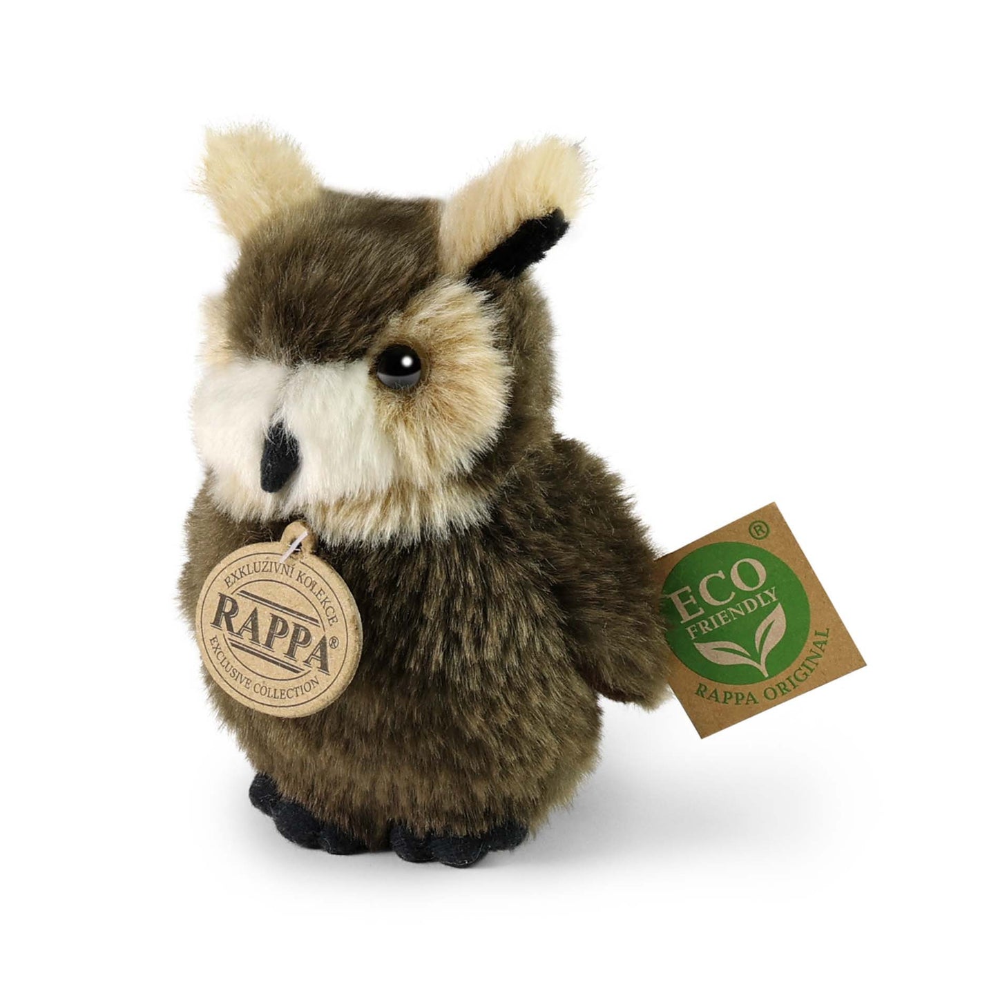 Plush great horned owl 13 cm ECO-FRIENDLY