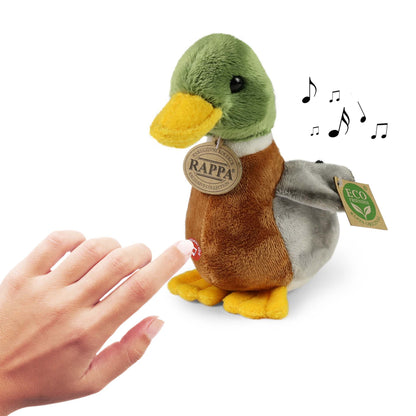 Plush mallard duck with sound 21 cm ECO-FRIENDLY