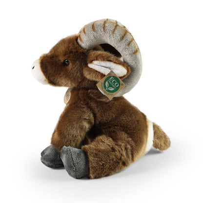 Plush bighorn sheep sitting 28 cm