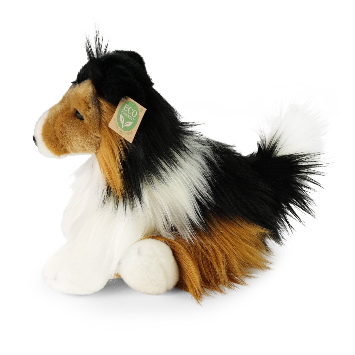 Plush dog collie sitting 28 cm