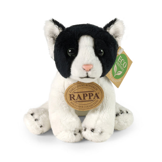 Plush black and white cat 14 cm