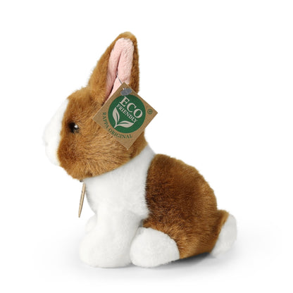 Plush white-brown rabbit 16 cm