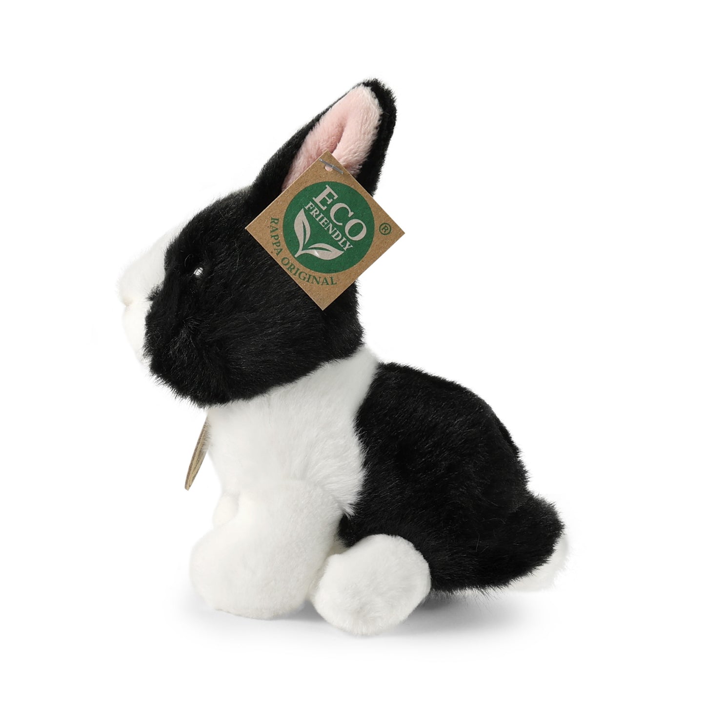 Plush white-black rabbit 16 cm