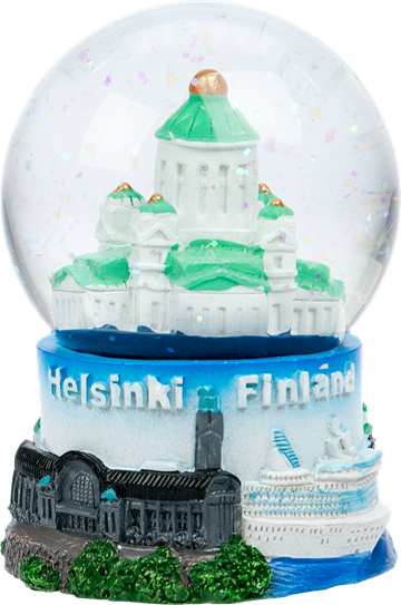 Helsinki lumihiutalepallo 6 cm HEL FIN