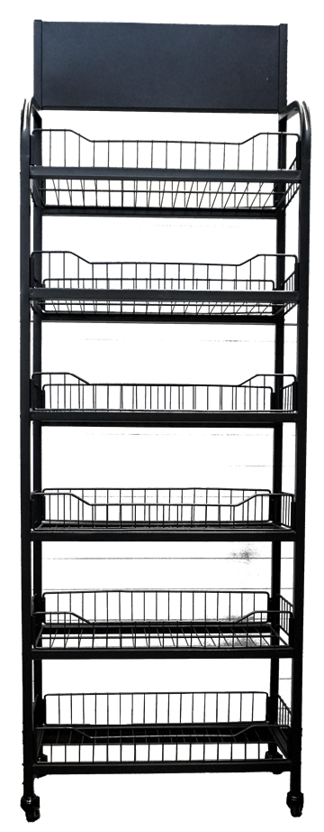Floor display with shelves