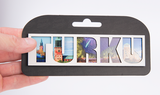 Turku City Wooden magnet TUR