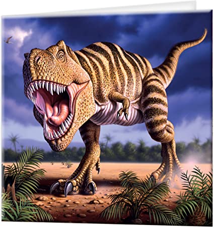 3D LiveLife Greetings Cards - Brown Rex