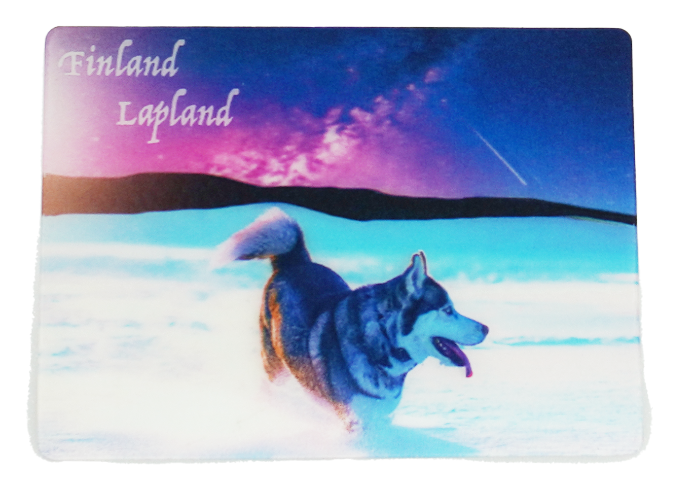 Husky and a shooting star 3D magnet FIN LAP