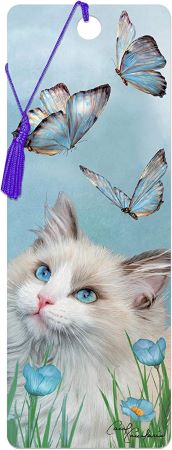 3D LiveLife Bookmarks - Ragdoll & Butterflies