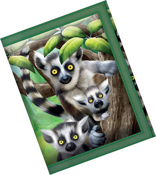 3D LiveLife Wallets - Ring-Tailed Lemurs