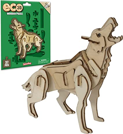 Eco 3D Wooden Puzzle - Wolf