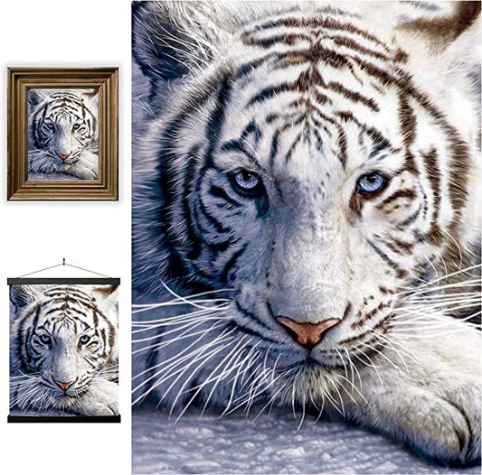 3D LiveLife Pictures - White Tiger Repose