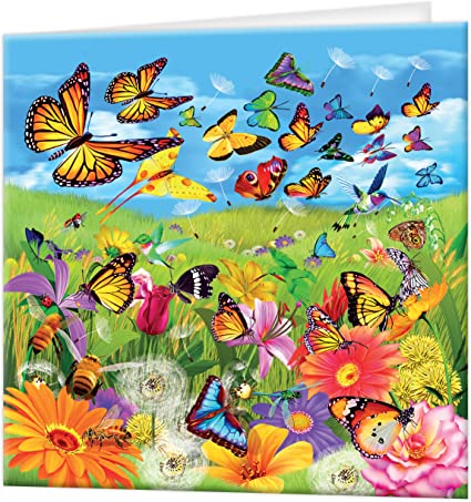 3D LiveLife Greetings Cards - Butter Flutter