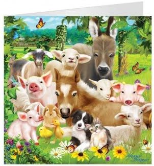 3D LiveLife Greetings Cards - Baby Farm Animals