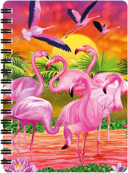 3D LiveLife Jotters - Flamingo Lingo