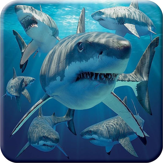 3D LiveLife Coasters - Great White Sharks