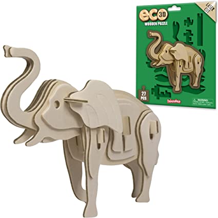 Eco 3D Wooden Puzzle - Elephant