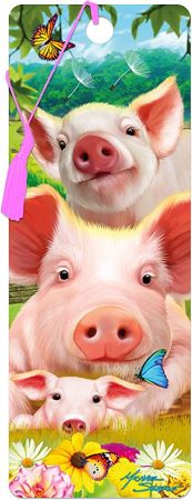 3D LiveLife Bookmarks - Pig Pen